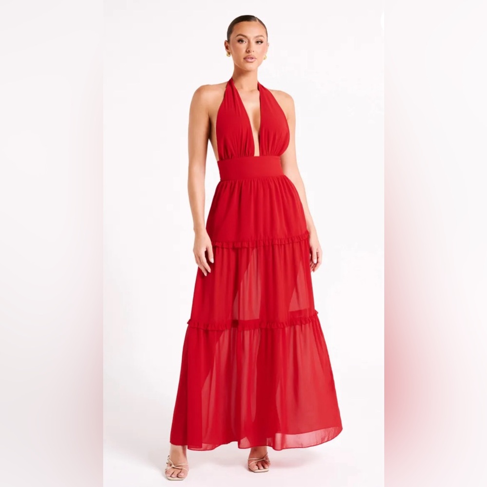 Meshki Maxi Dresses | Women Marianna Tiered Halter Maxi Dress